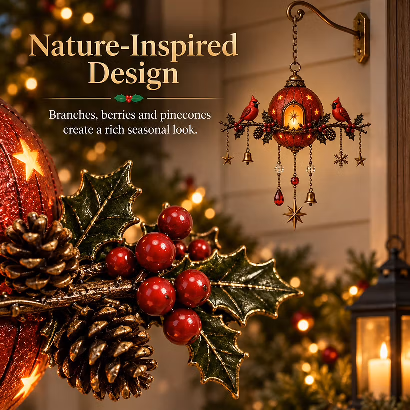 Lighted Cardinal Ornament – Warm Glow Christmas Hanging Decor 🐦