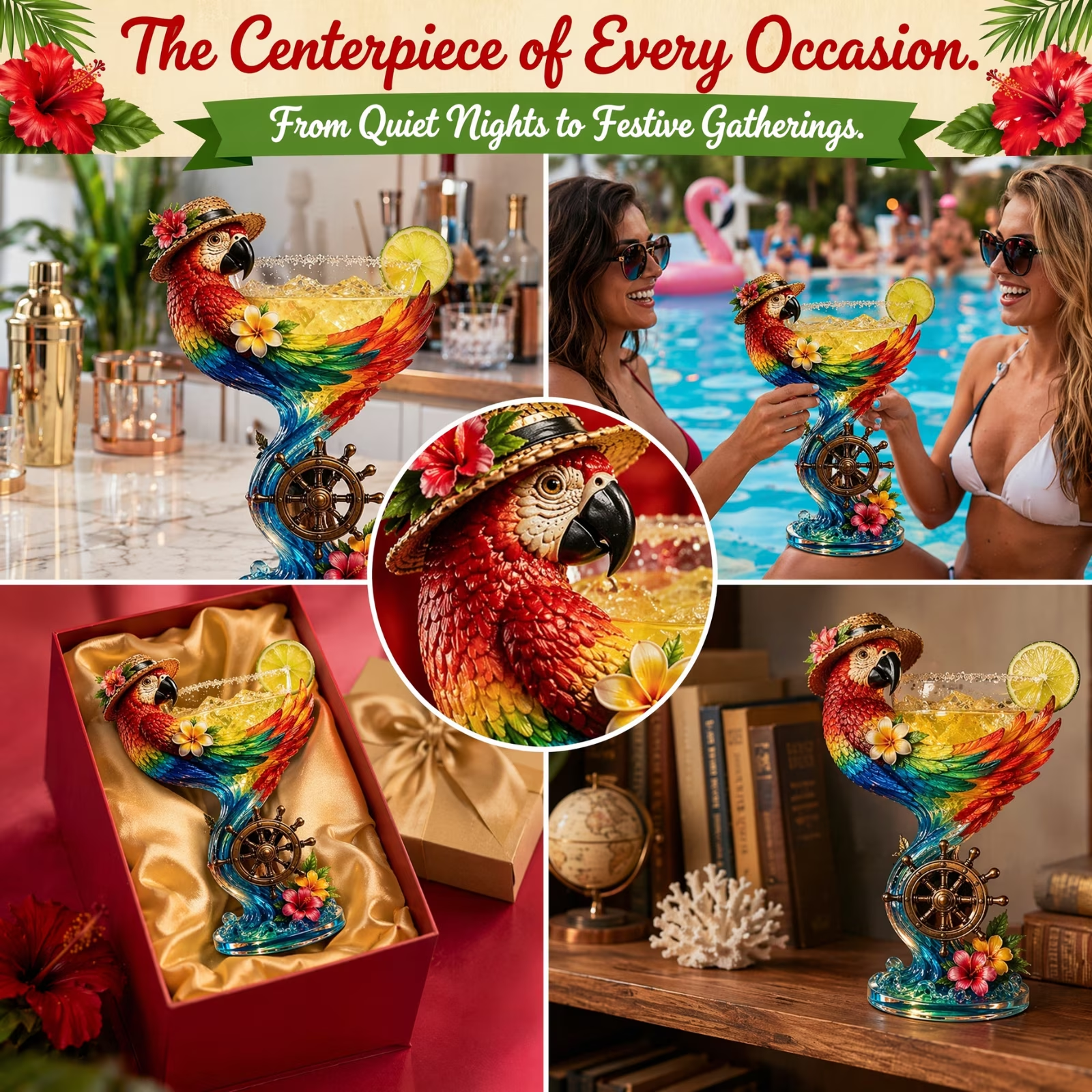Paradise Parrot™ Tropical Art Goblet