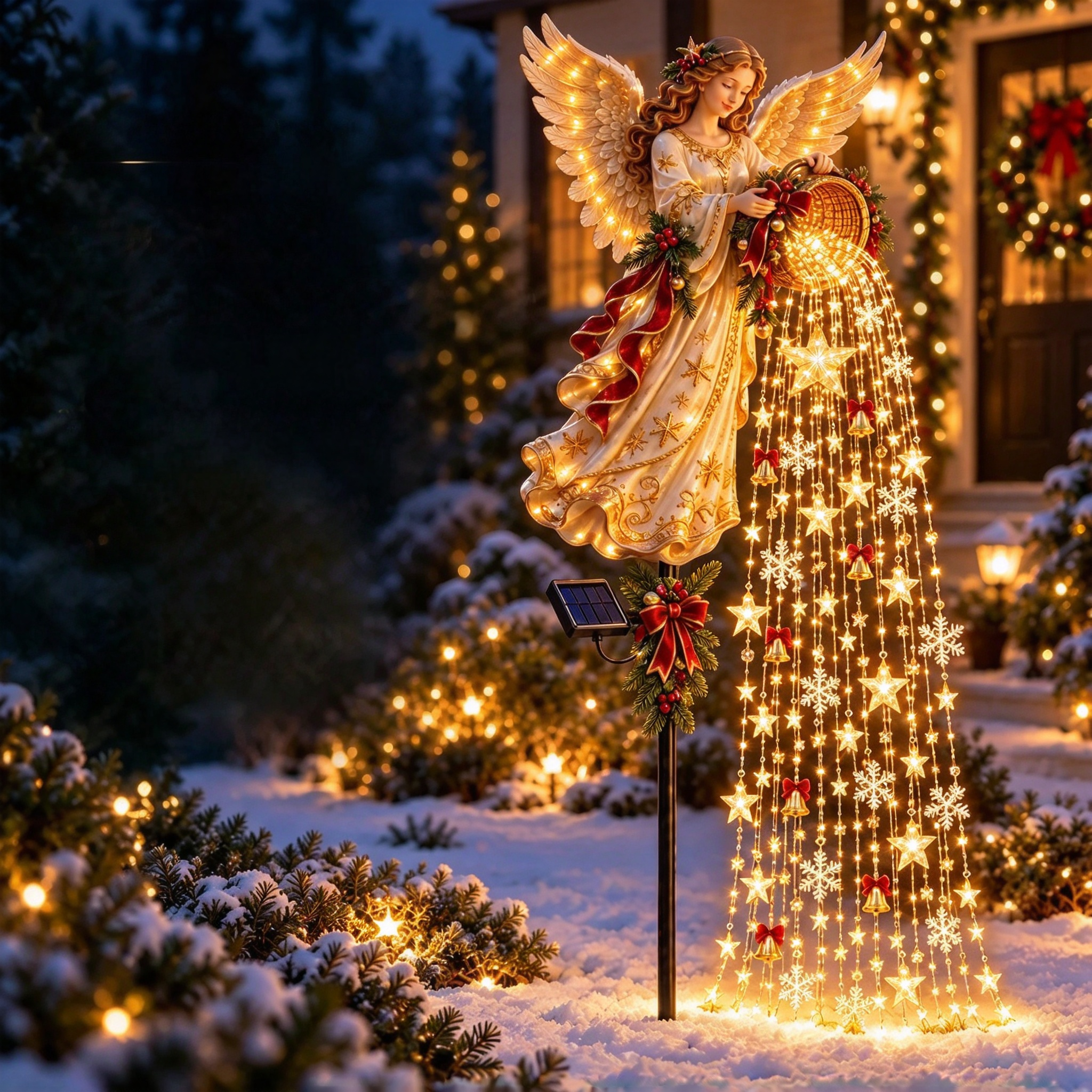 ⏰ FINAL HOURS: 49% OFF ⏰ Solar Powered Christmas Garden Lights | Magical Light Shower Effect ✨