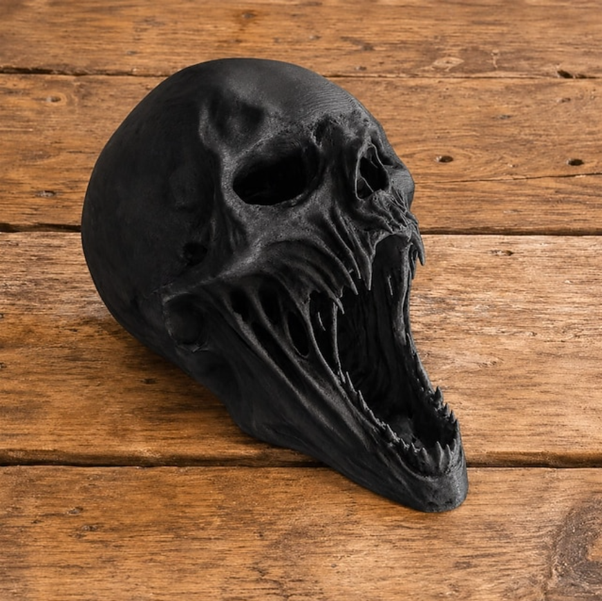 Gothic Skull Relic Sculpture 