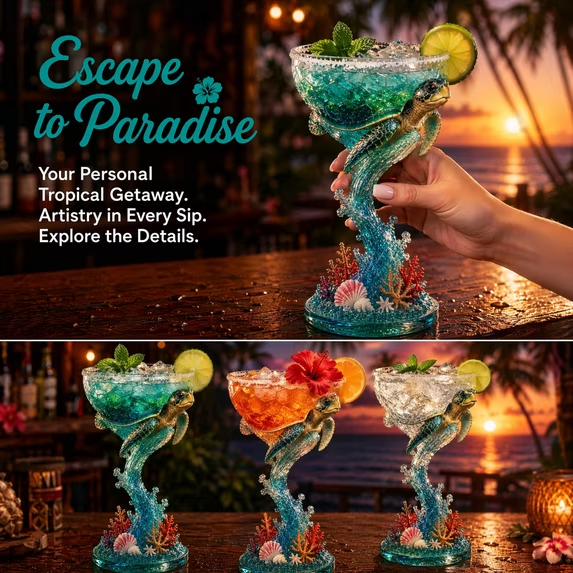 Paradise Parrot™ Tropical Art Goblet