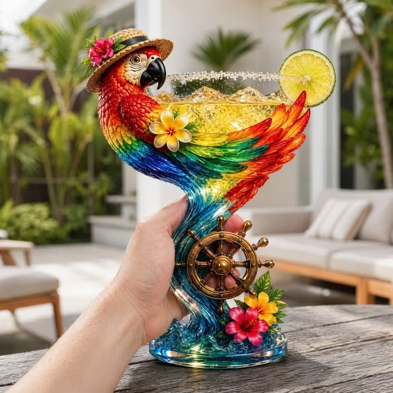 Paradise Parrot™ Tropical Art Goblet