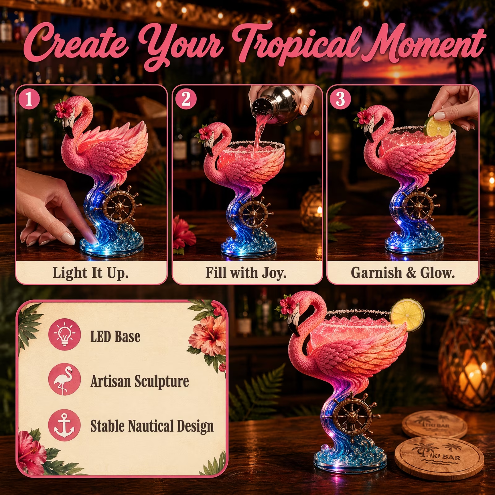 Paradise Parrot™ Tropical Art Goblet