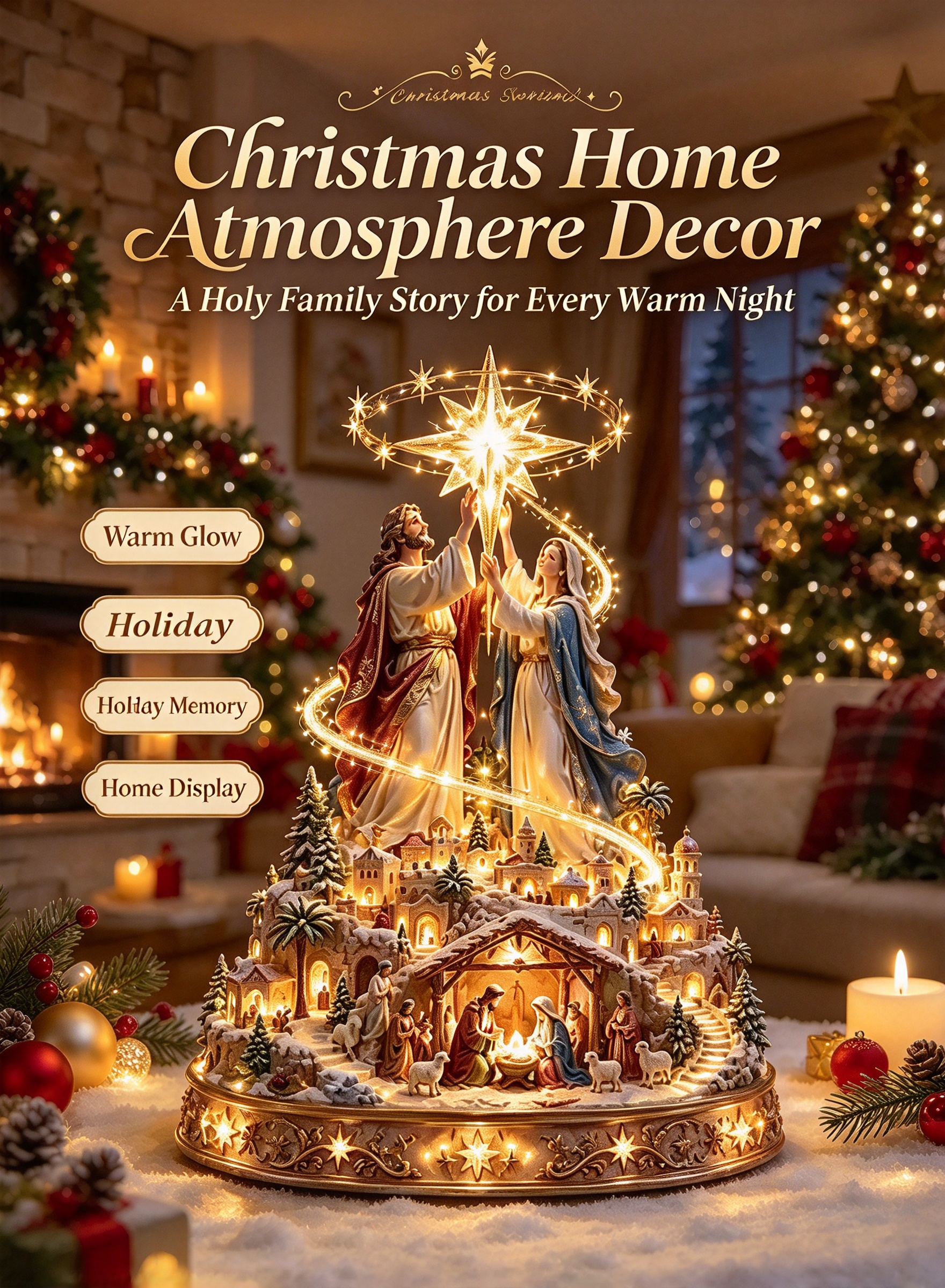 🔥 49% OFF TODAY! 🌟 Bring the True Meaning of Christmas Home! Holy Family Nativity Sculpture ✨