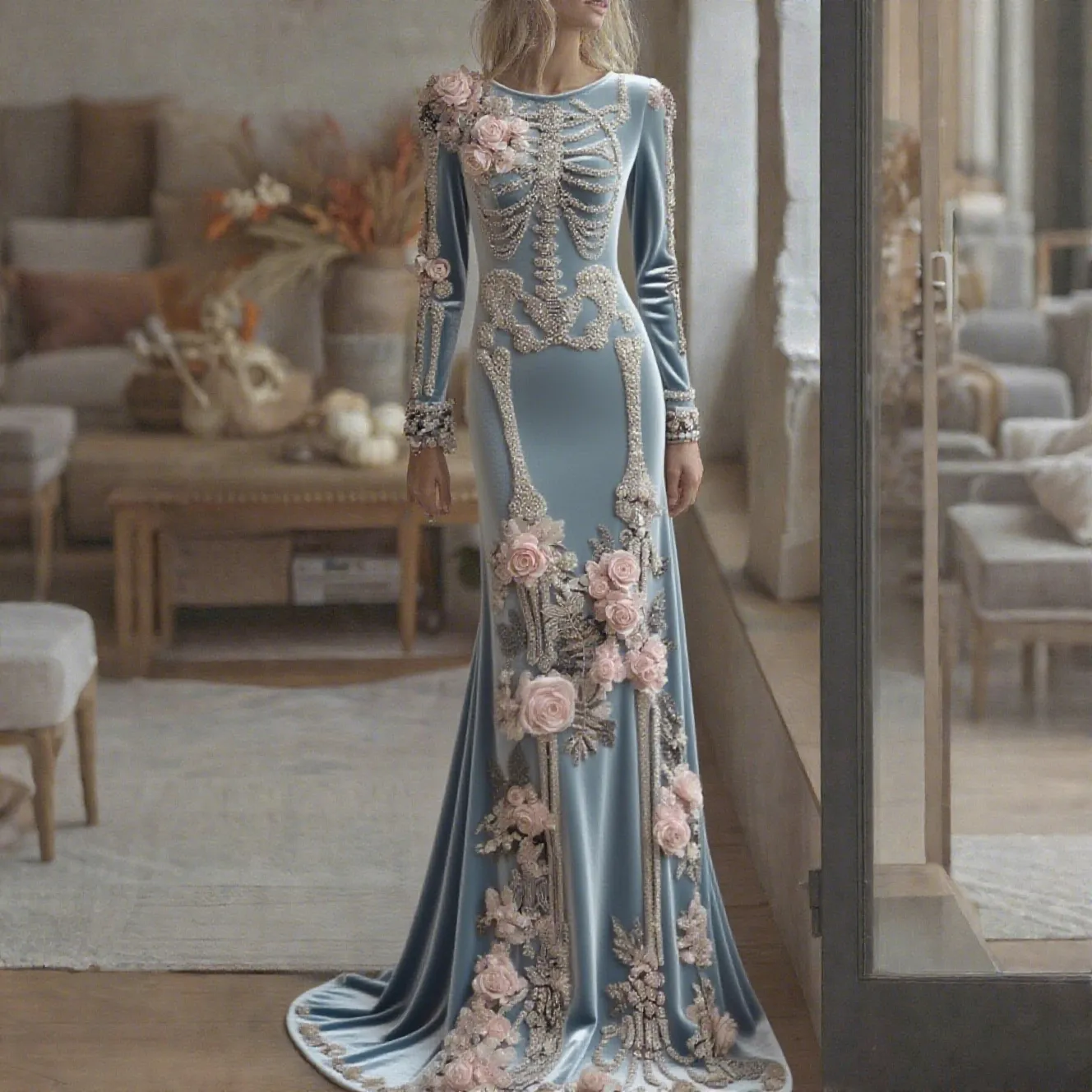 Midnight Rose Gothic Velvet Dress™