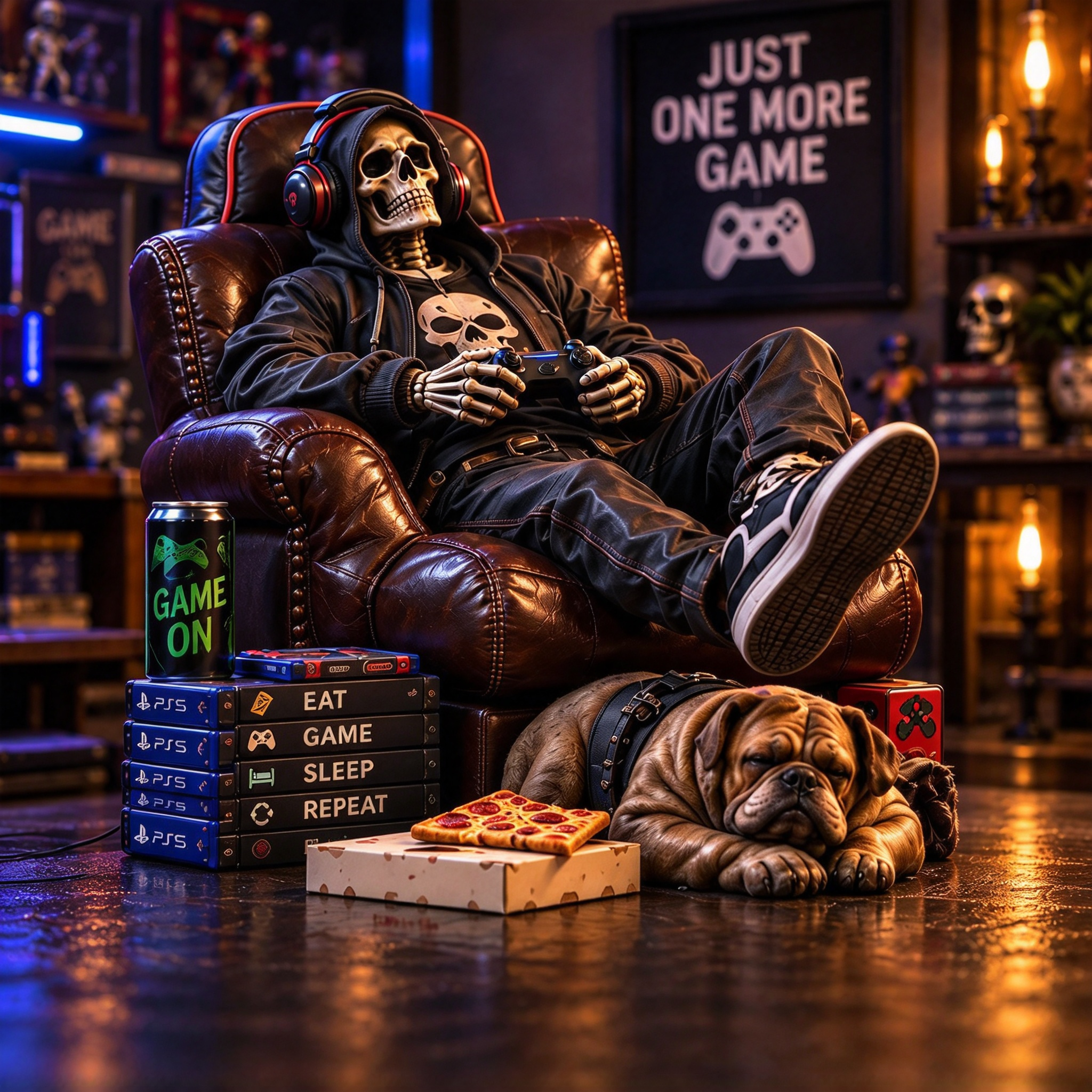 🖤 Dark Humor Skeleton Collection – 6 Bold Resin Figurines 💀