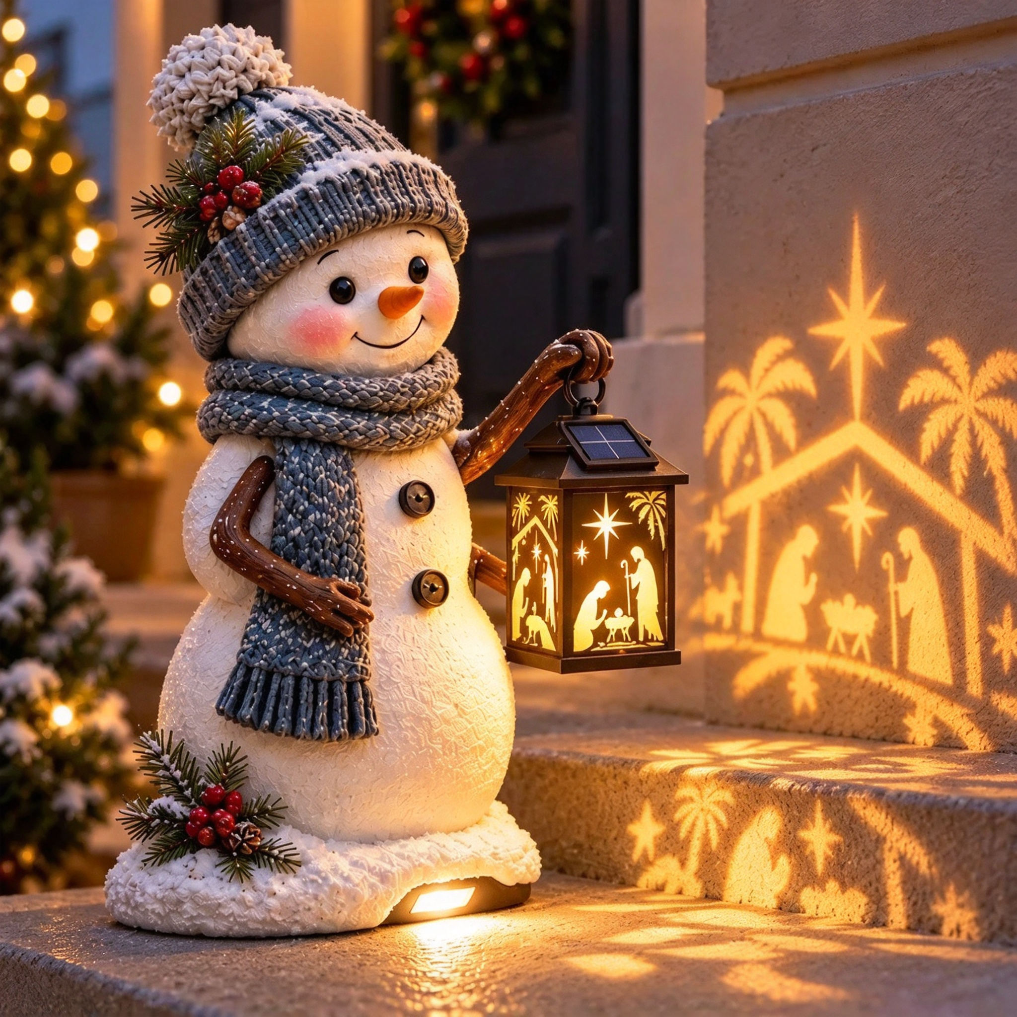🔥 LAST DAY 49% OFF 🔥 Solar Christmas Snowman Ground Light | Left & Right Facing Options 🎄⛄️