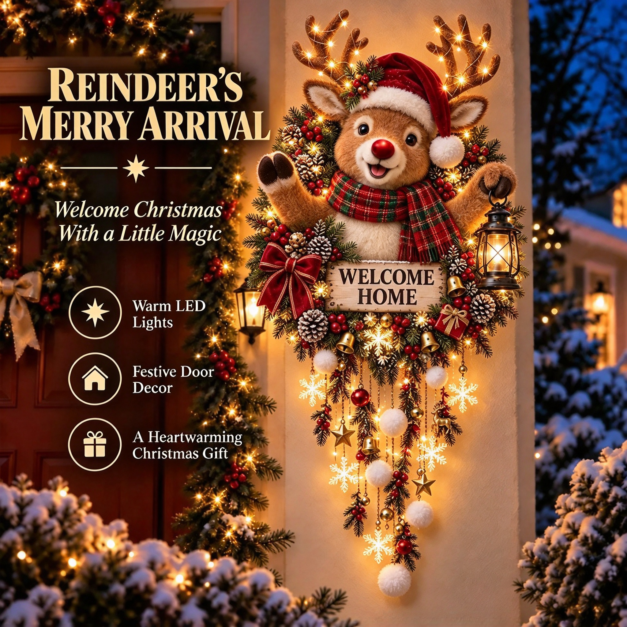Seven woodland owl Christmas welcome styles