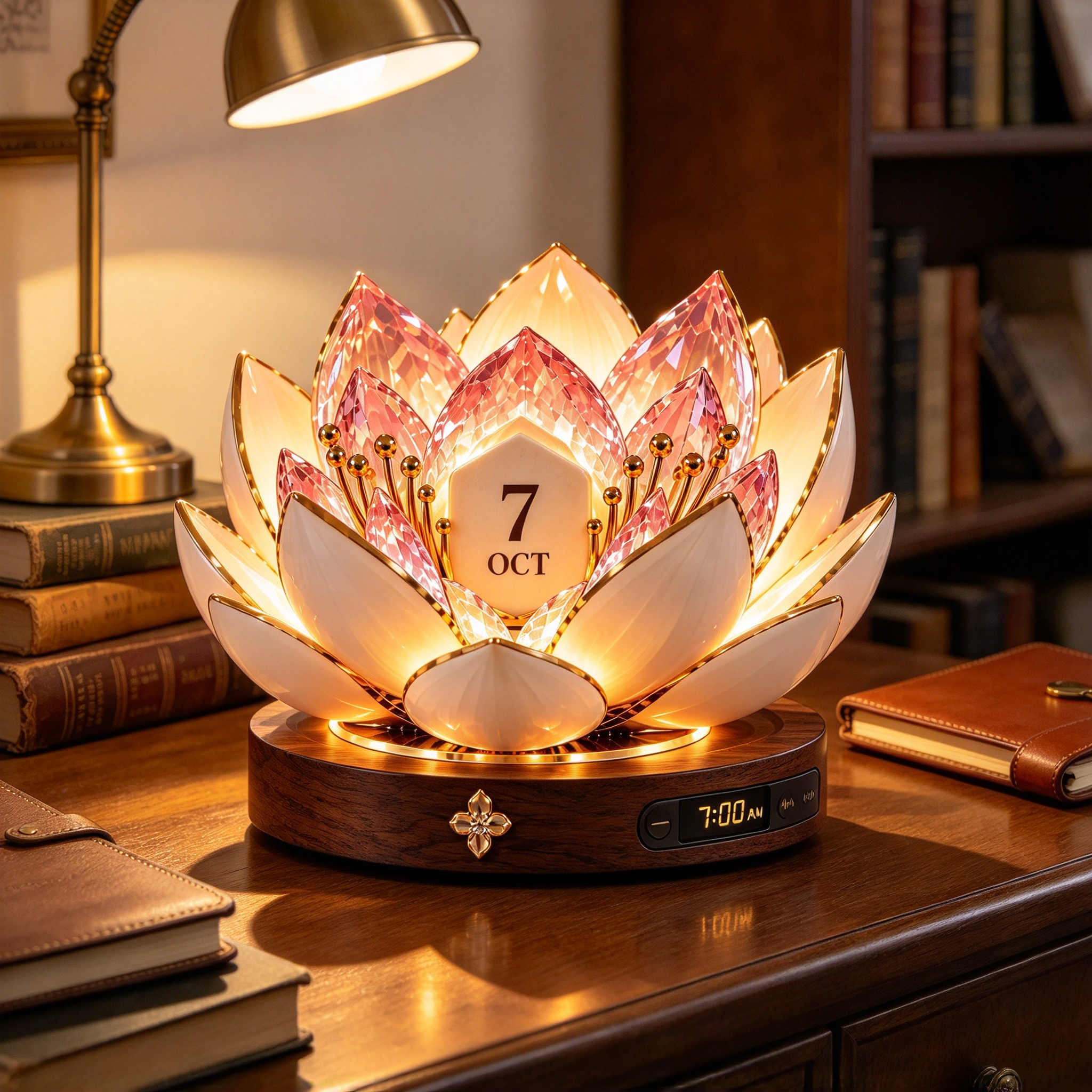 🌸 Lotus Glow – Illuminated Perpetual Calendar 🌸