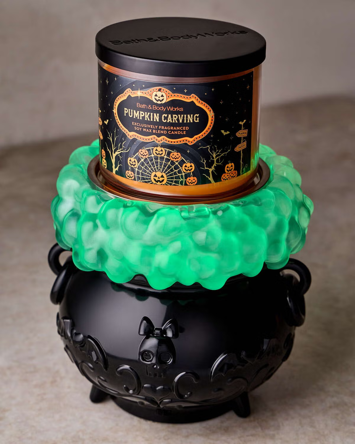 Light-Up Color Changing Cauldron Water Globe Candle Holder