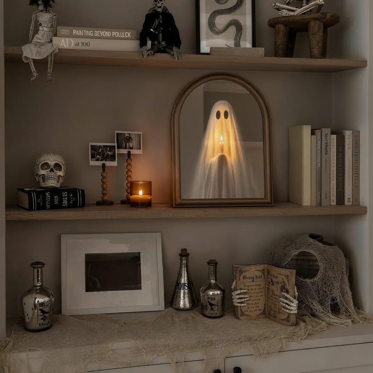 Phantom Reflection™ Haunted Ghost Mirror Lamp