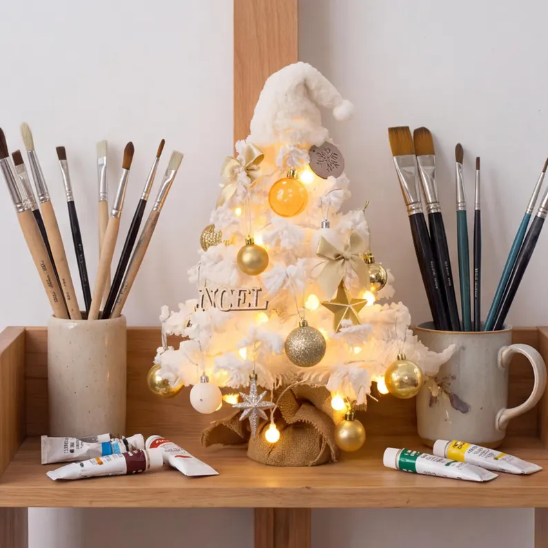 🔥 49% OFF THIS WEEK! 🎄 The Cutest 20-Inch Snowy Tree to Brighten Your Small Space! 🎅