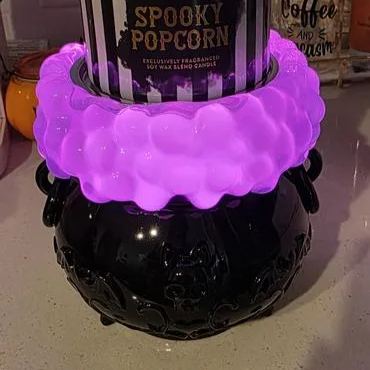 Light-Up Color Changing Cauldron Water Globe Candle Holder