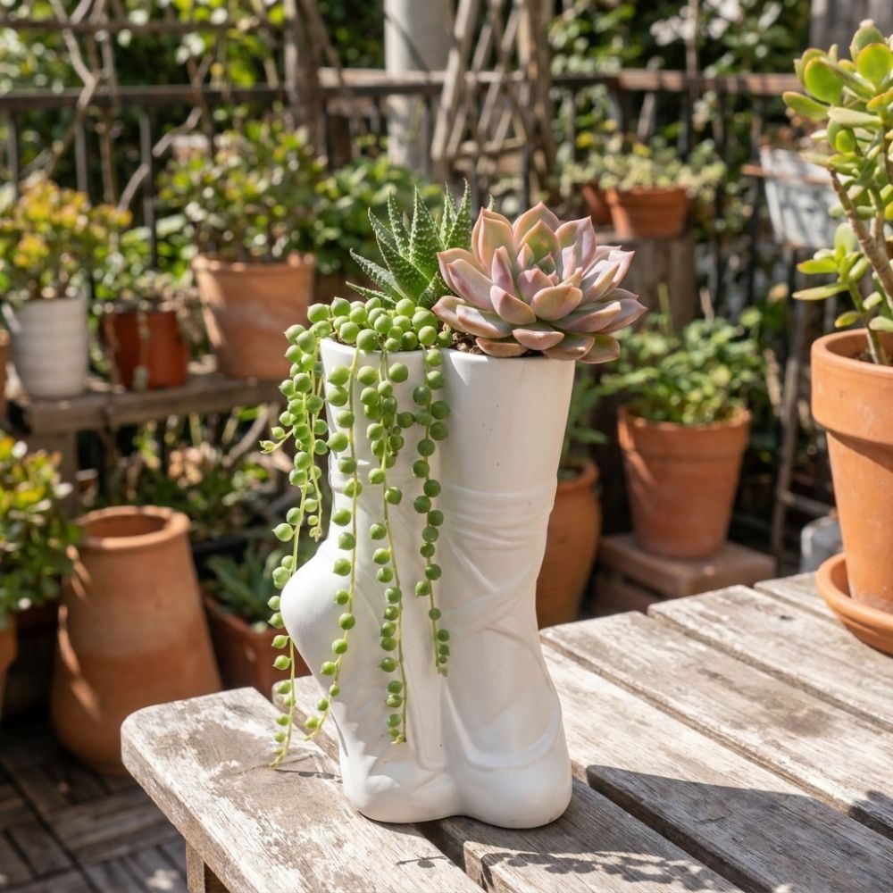 Ballet Shoe Planter – Elegant Home Decor for Plant Lovers