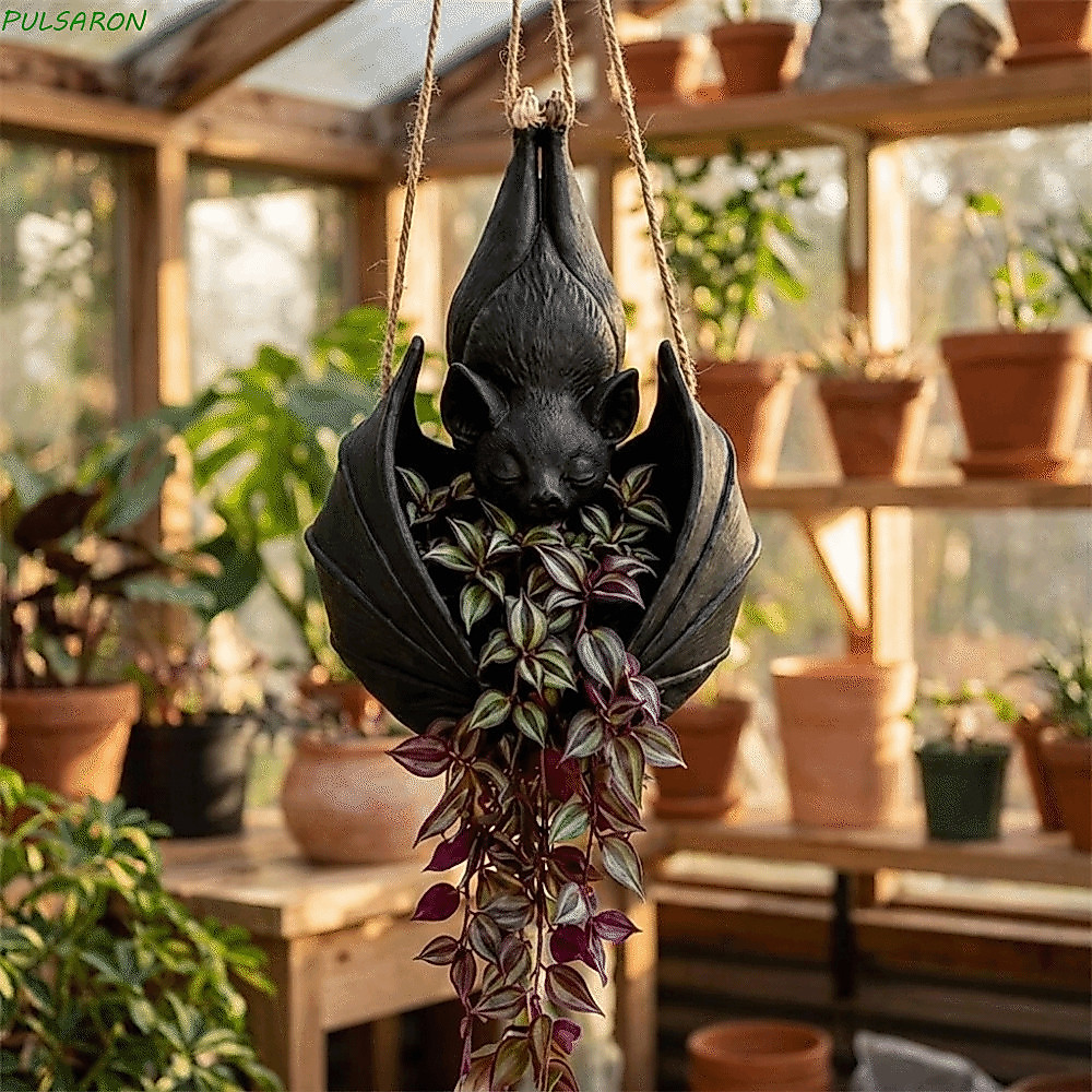 Shadow Bat Planter – Gothic Charm for Your Night Garden