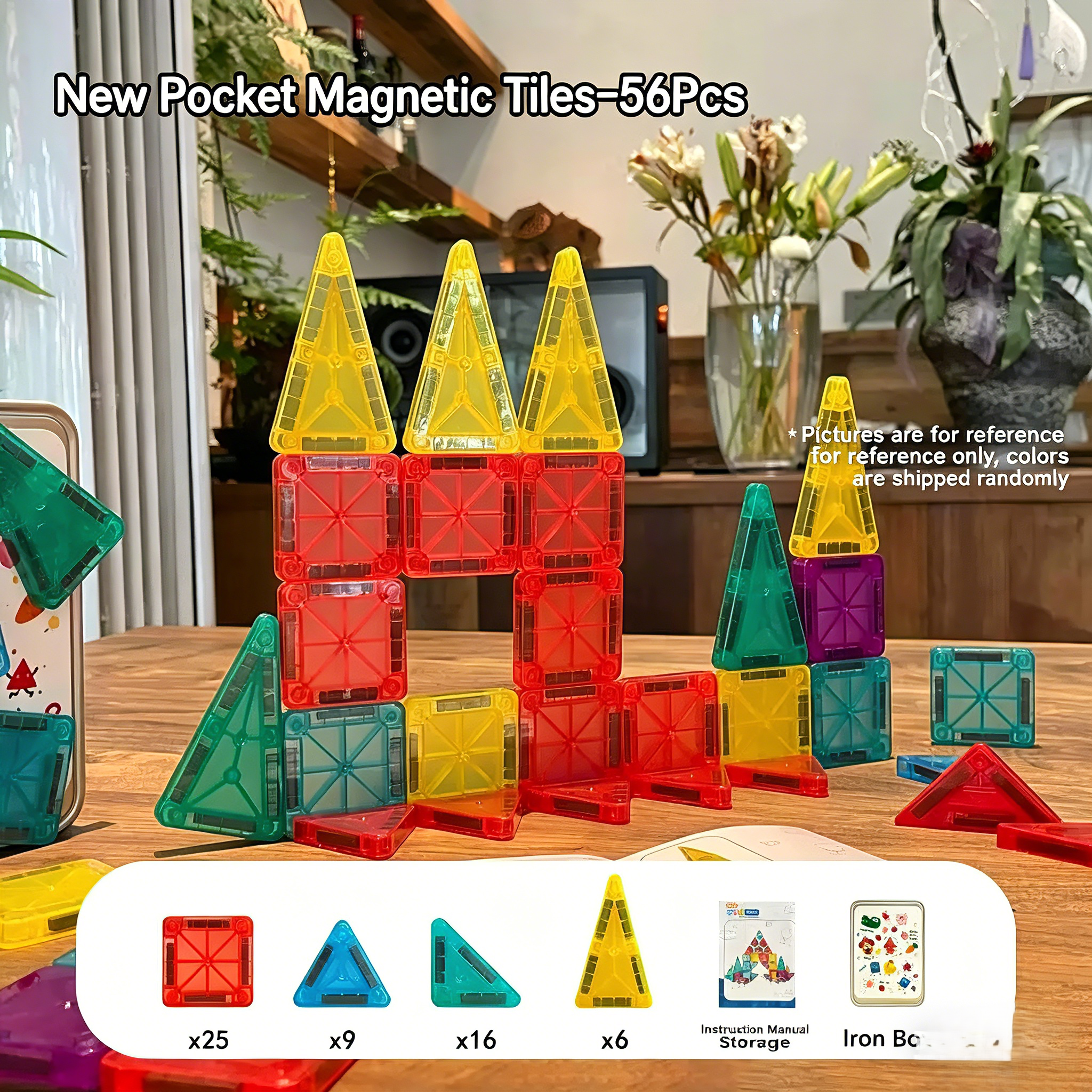 🧲 Kids Magnetic Tiles Building Blocks | Safe STEM Construction Toy