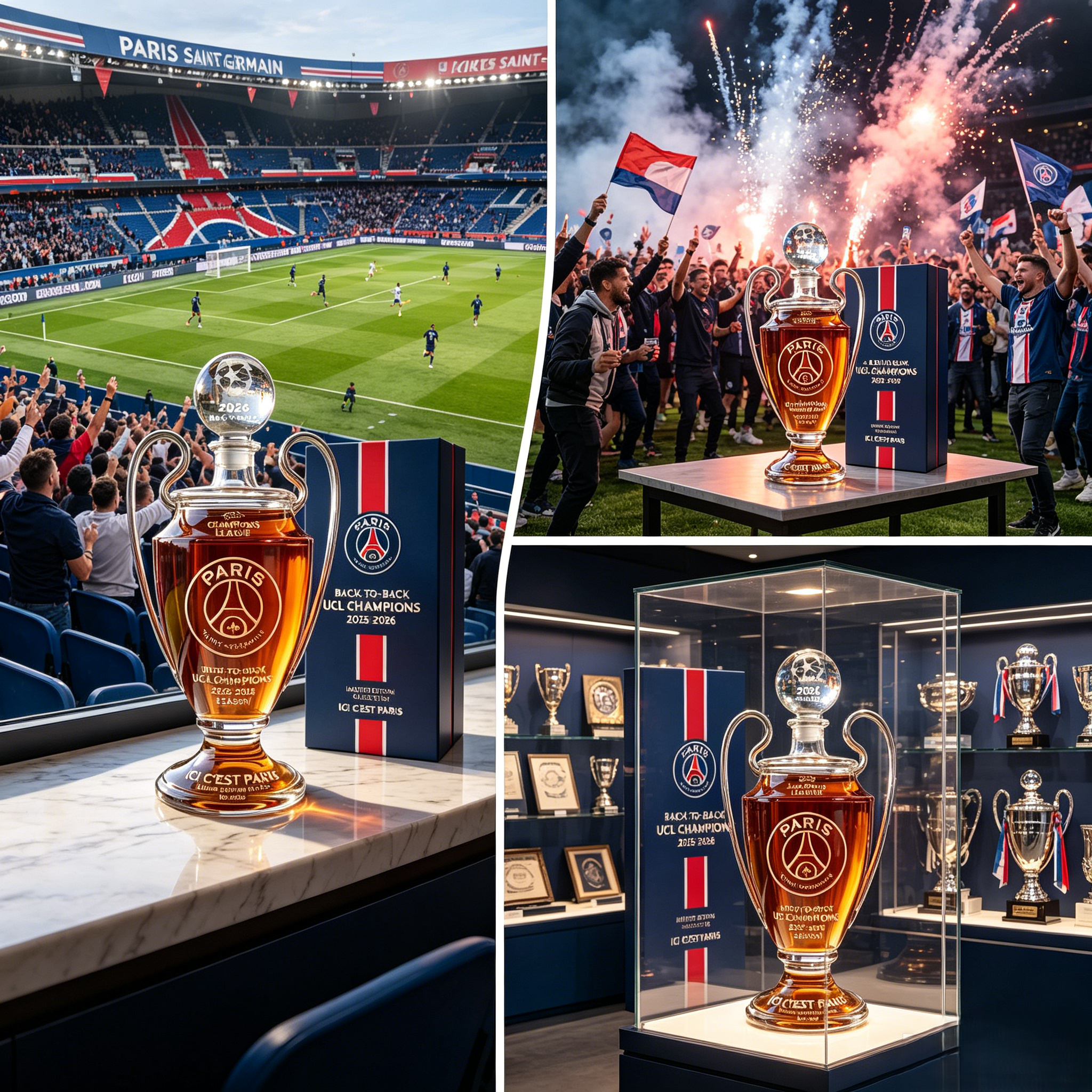 🏆Paris Saint-Germain UEFA Champions League 2025-2026 Trophy Decanter Bottle