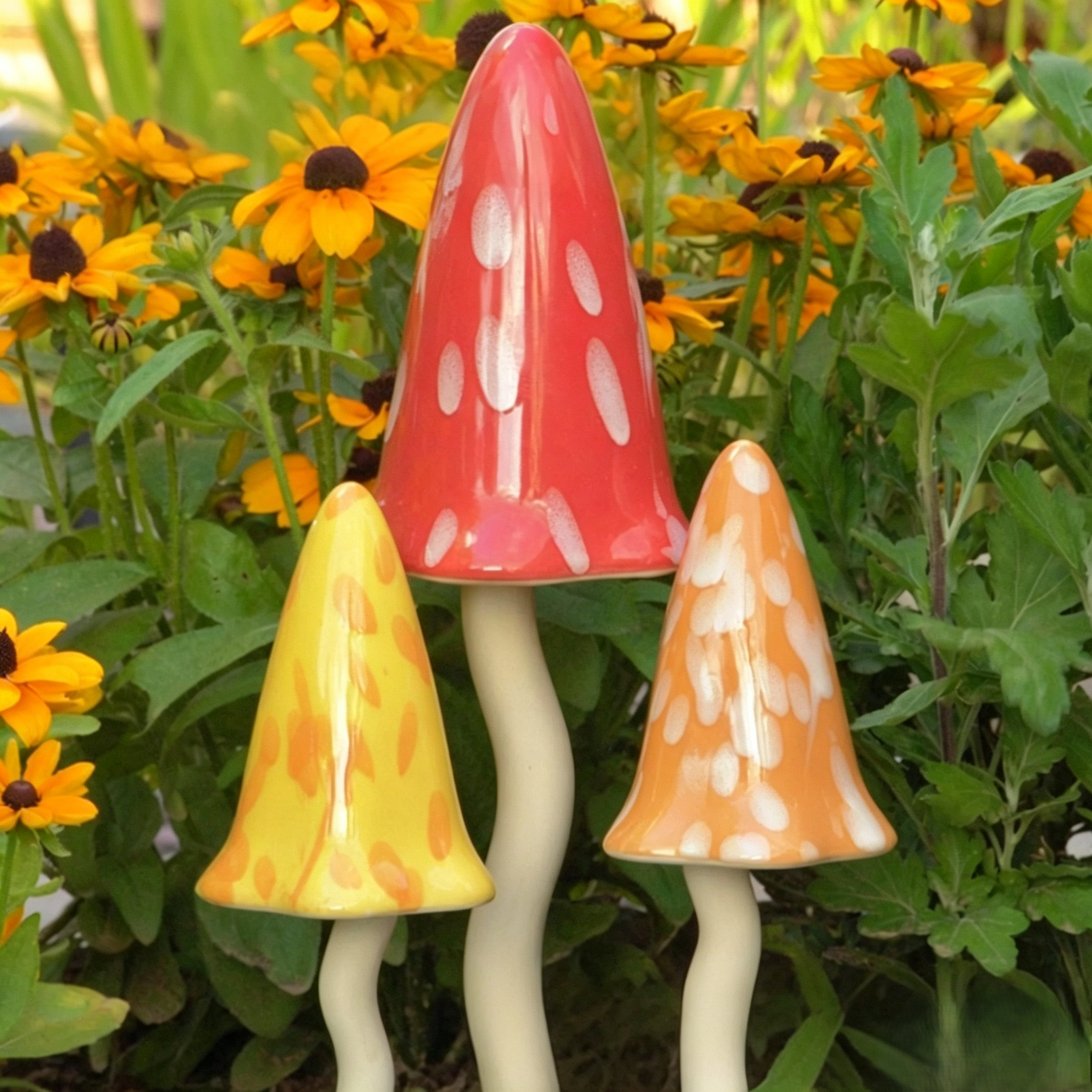 🍄Ceramic Mushroom Wind Chime Garden Decor Set