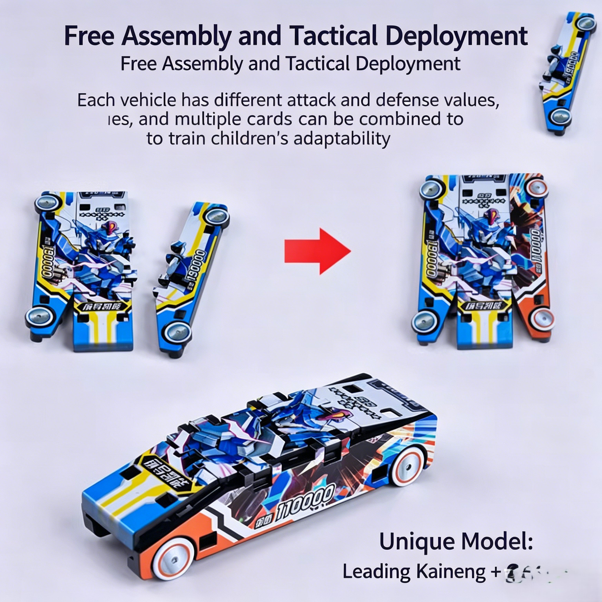 🚗 Customizable Ejection Battle Car | Build, Combine & Race Toy