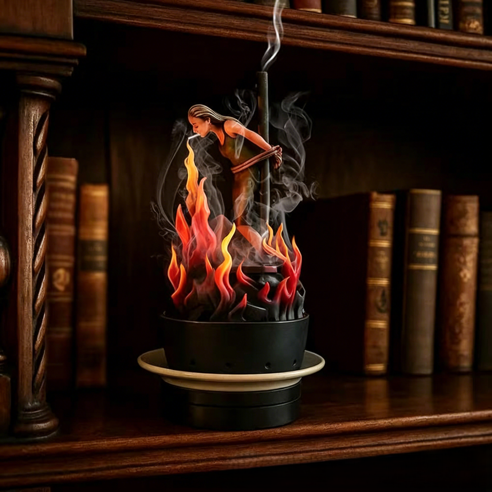 🔥Medieval Witch Burning Backflow Incense Burner