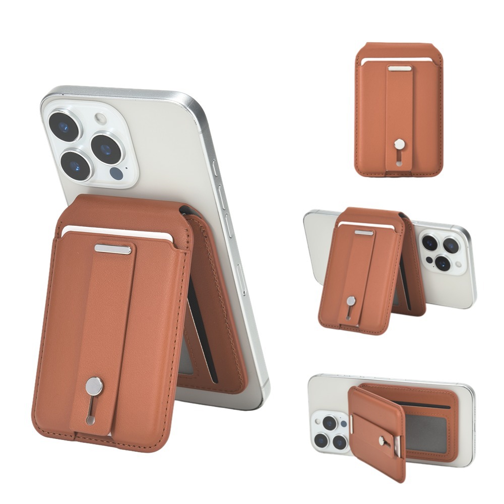 👛 Magnetic Leather Phone Card Holder | 3-in-1 Wallet & Stand