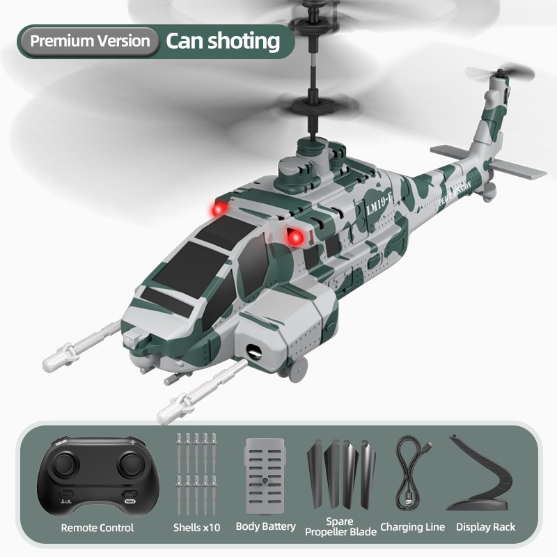 🚁 Military Camo Remote Control Helicopter | 2.4G RC Aircraft for Kids