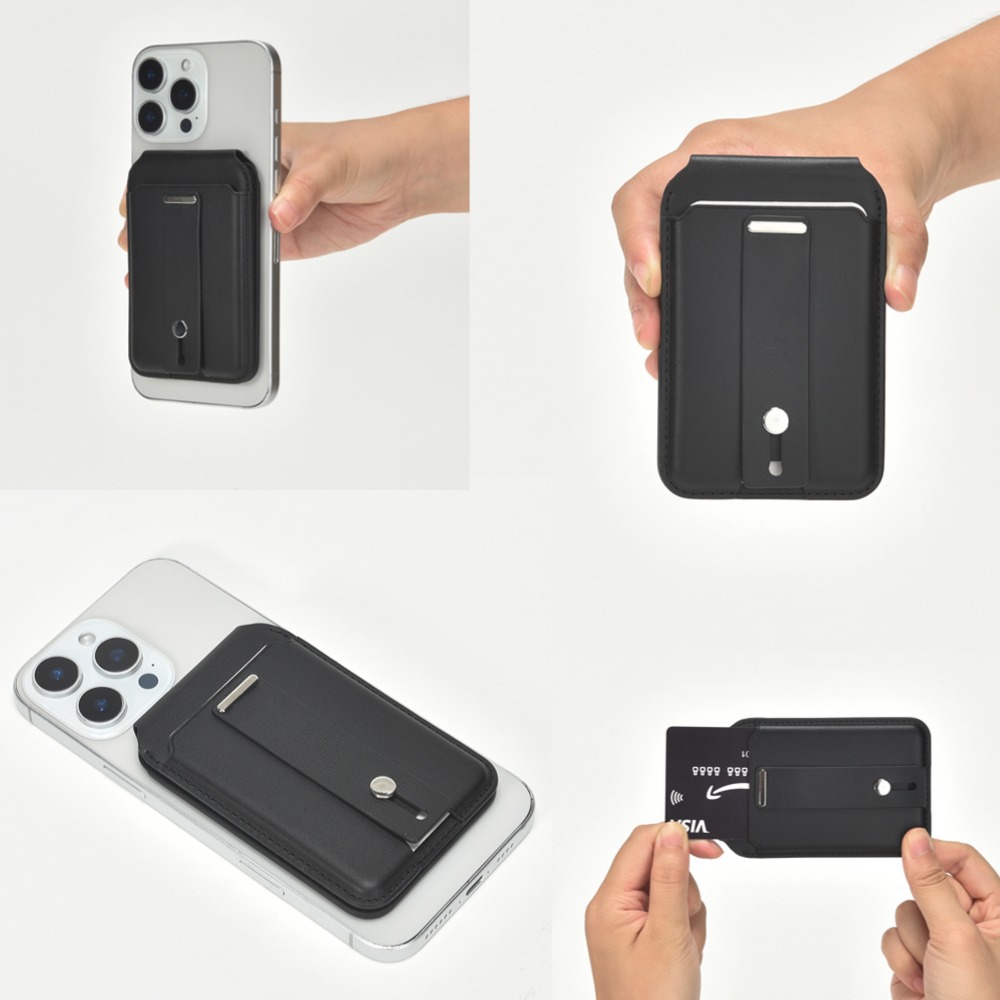 👛 Magnetic Leather Phone Card Holder | 3-in-1 Wallet & Stand
