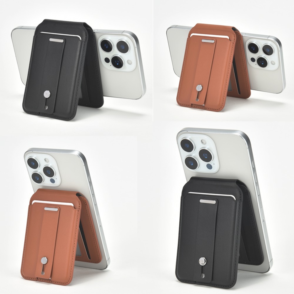 👛 Magnetic Leather Phone Card Holder | 3-in-1 Wallet & Stand