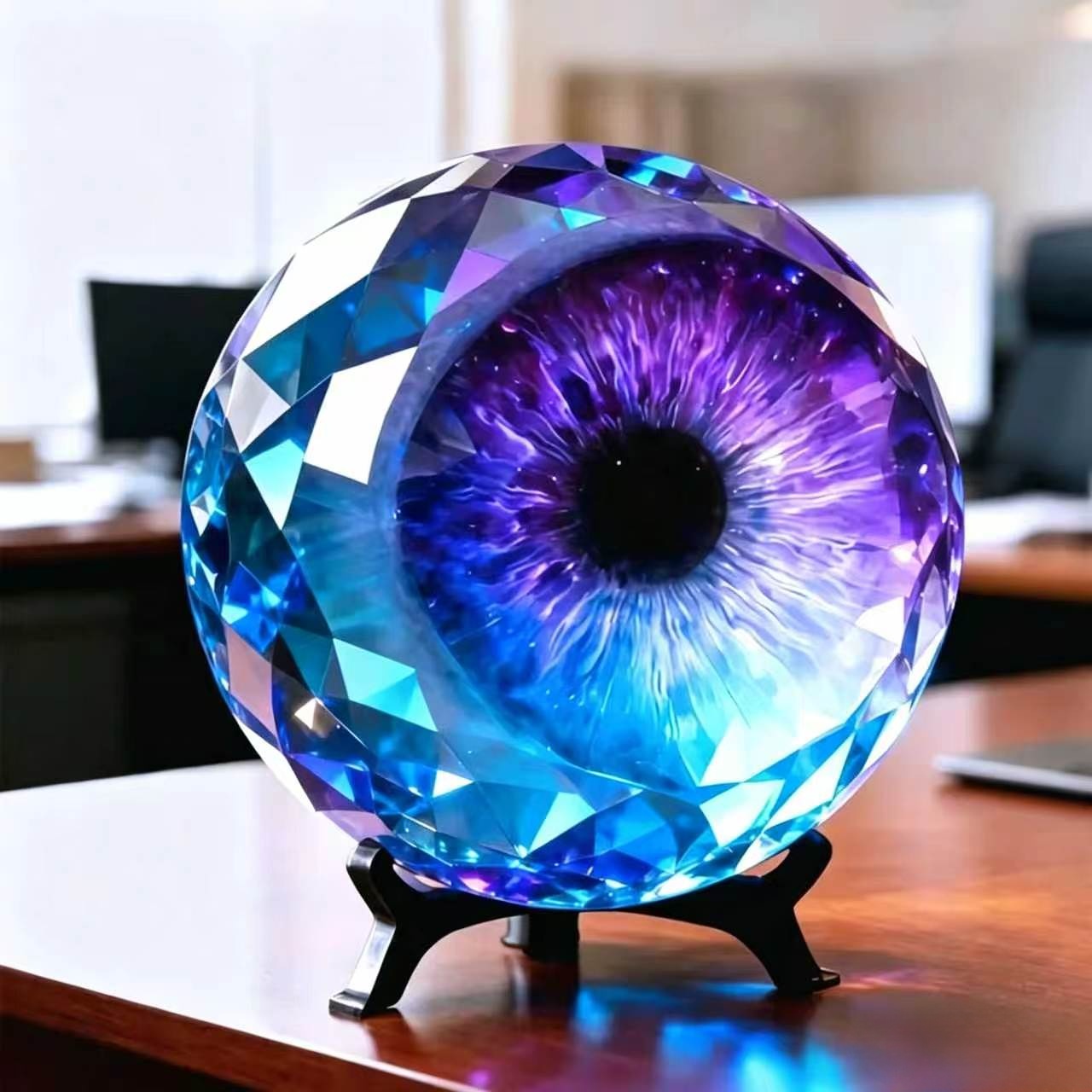 👁️ Realistic Resin Monster Eye Ornament (with Stand)