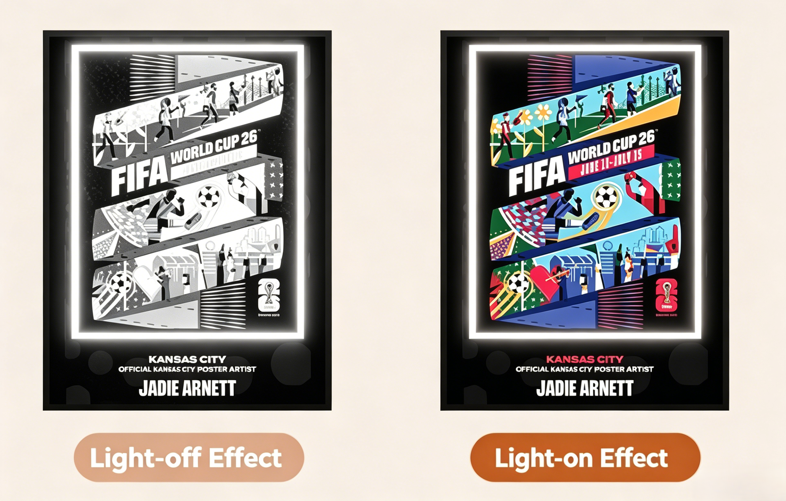 ⚽2026 FIFA World Cup Light-Up Speaker Artwork Collection