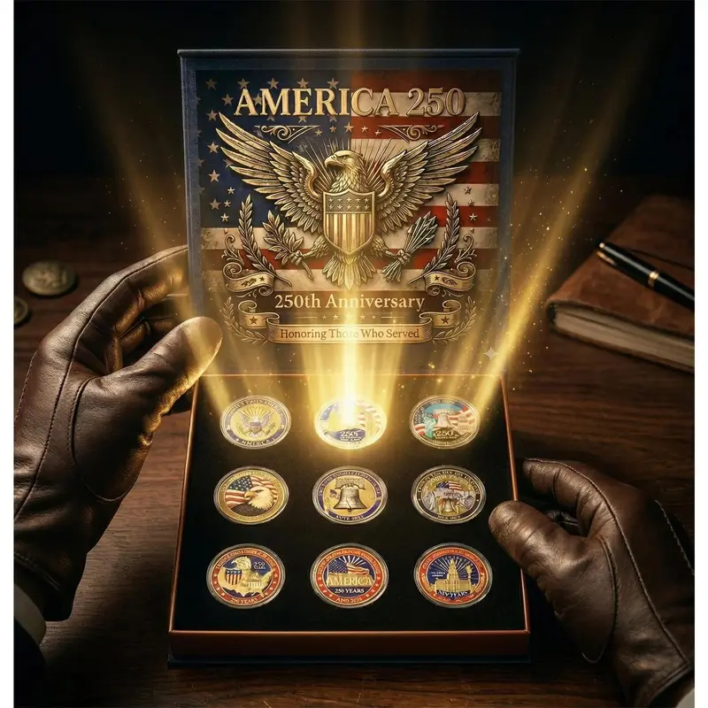🦅 America 250th Anniversary Commemorative Coin Set