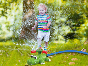 4-in-1 Sprinkler Baseball &amp; Water Ball Toy Outside Water Game Toys for Kids Ages 3-8