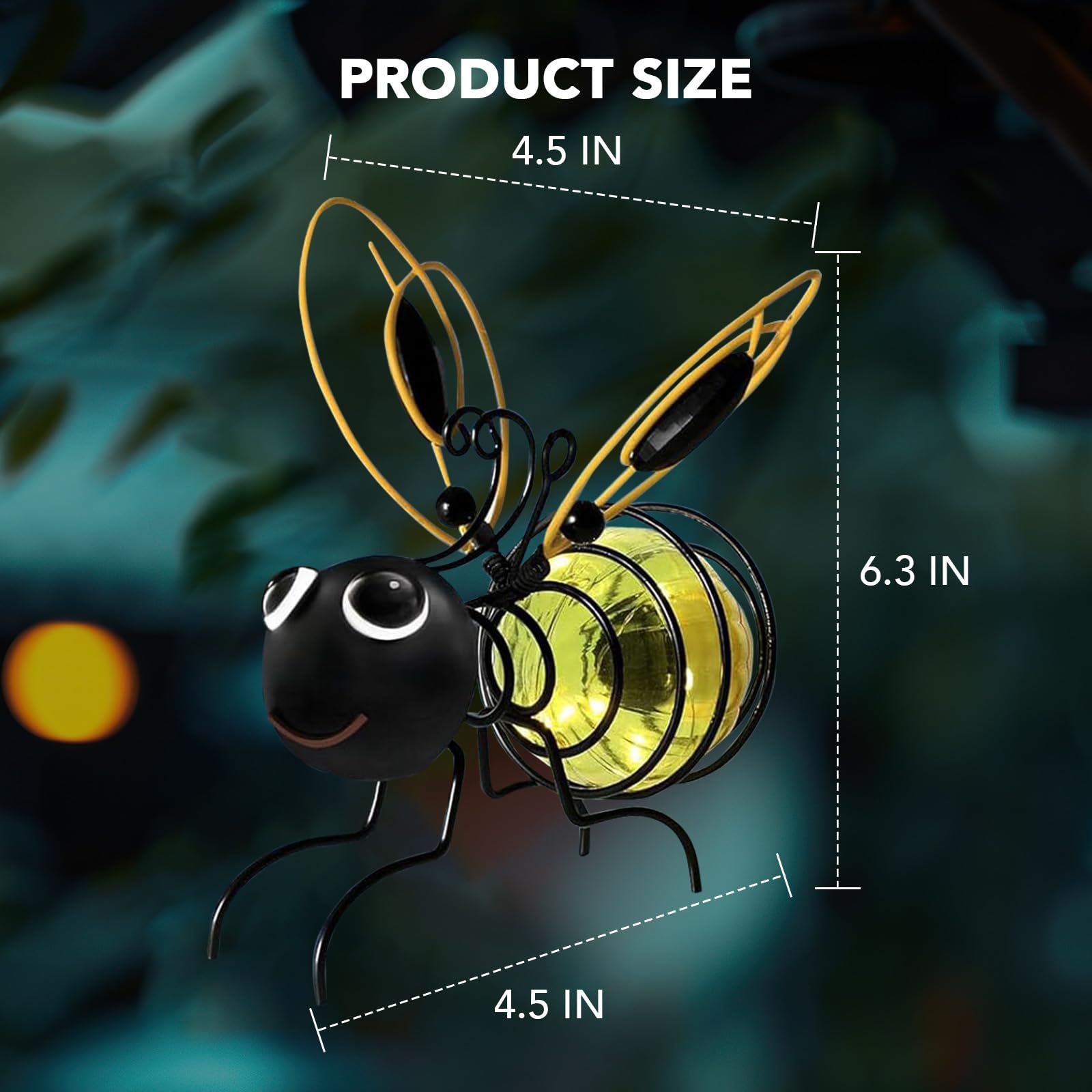 🐝 Solar Bee LED Hanging Lantern | Waterproof Outdoor Garden Decorative Light