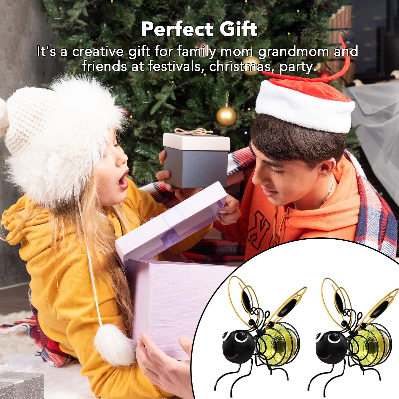 🐝 Solar Bee LED Hanging Lantern | Waterproof Outdoor Garden Decorative Light