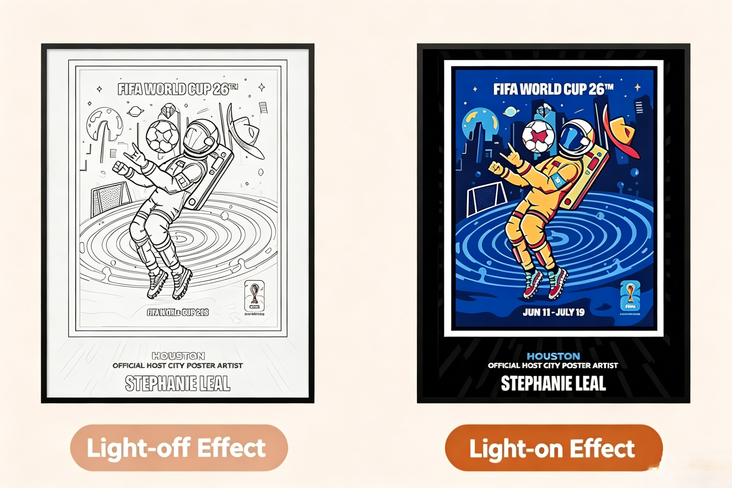 ⚽2026 FIFA World Cup Light-Up Speaker Artwork Collection