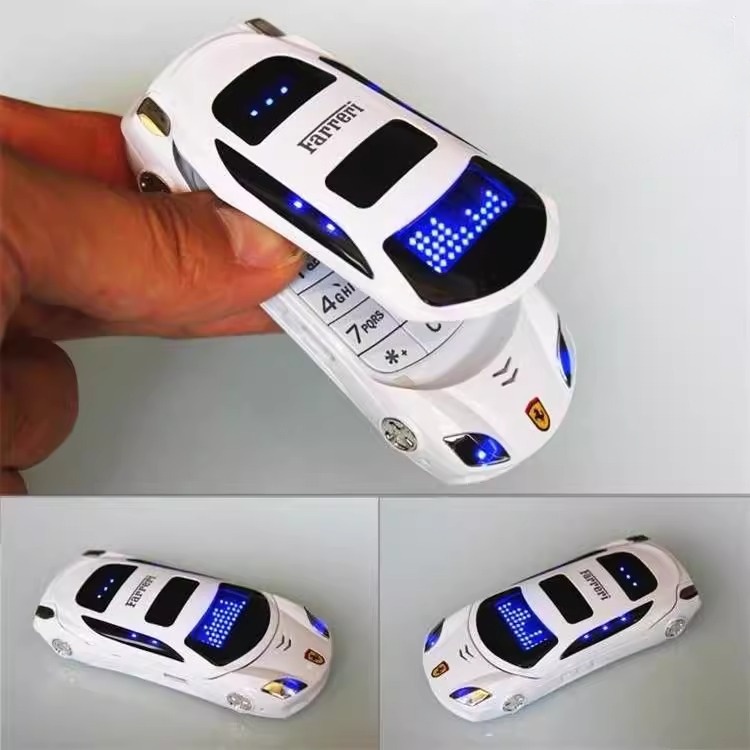 Basic Car Shape Flip Phone with Dual Sim 1.44" Colour Displa