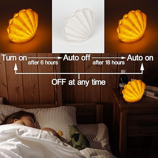 🐚 Conch & Scallop Shell LED Night Light