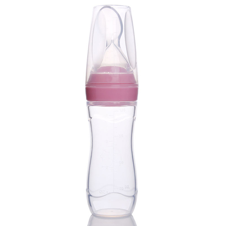 🍼 Baby Silicone Spoon Feeder Bottle | Squeeze Feeding Bottle for First Solids