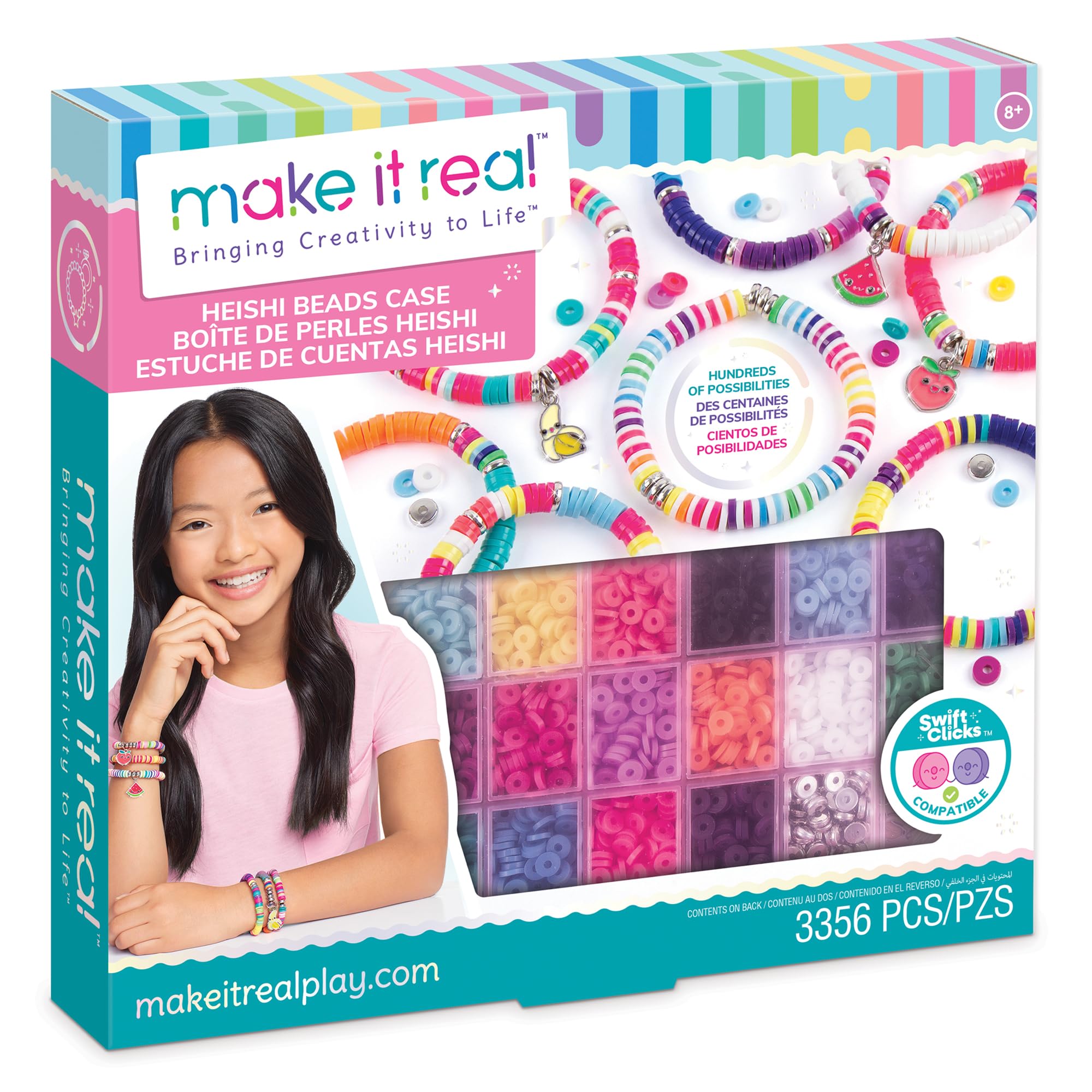 🍬 Kids DIY Beaded Bracelet Making Kit | Colorful Clay Beads Jewelry Craft Set
