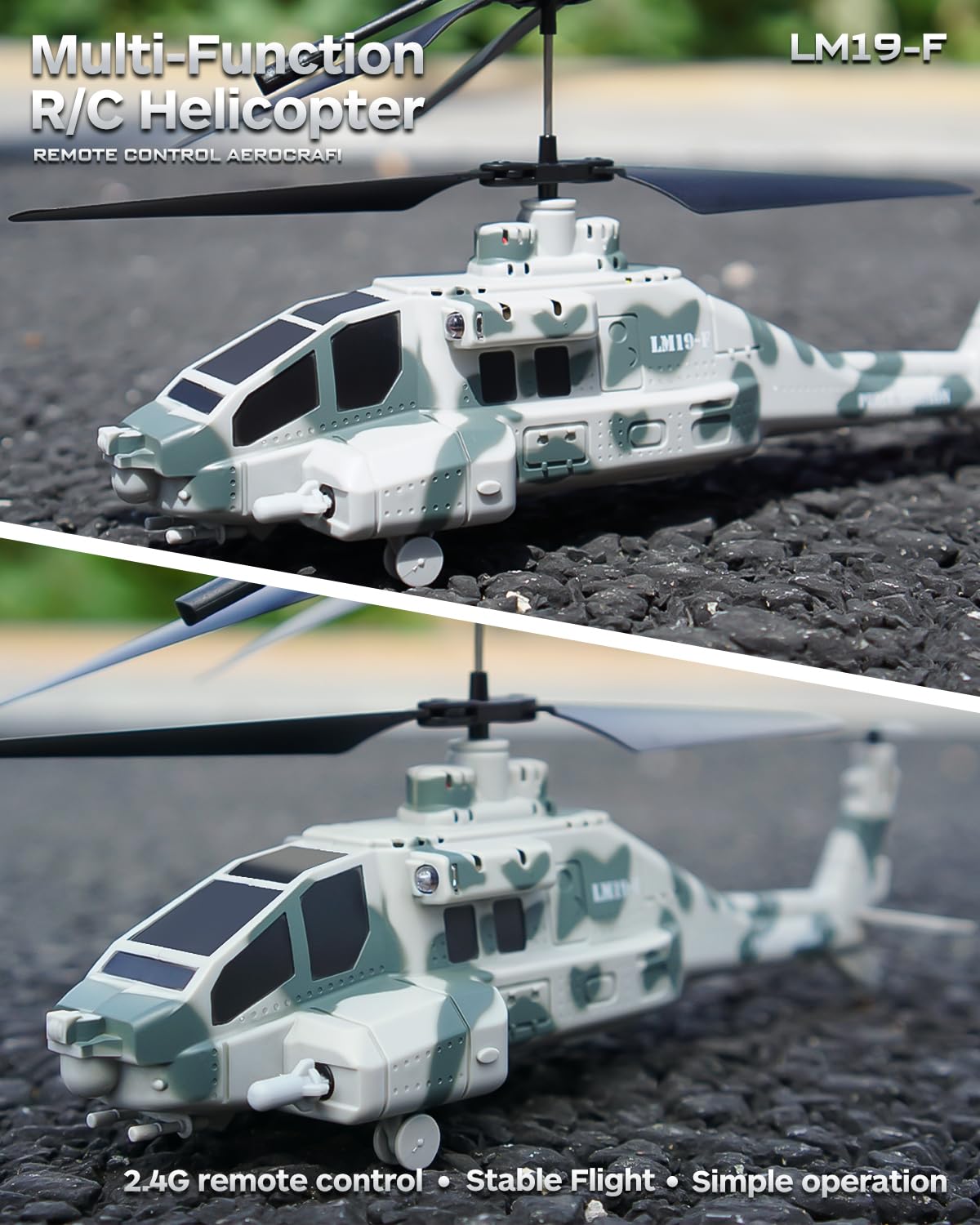🚁 Military Camo Remote Control Helicopter | 2.4G RC Aircraft for Kids