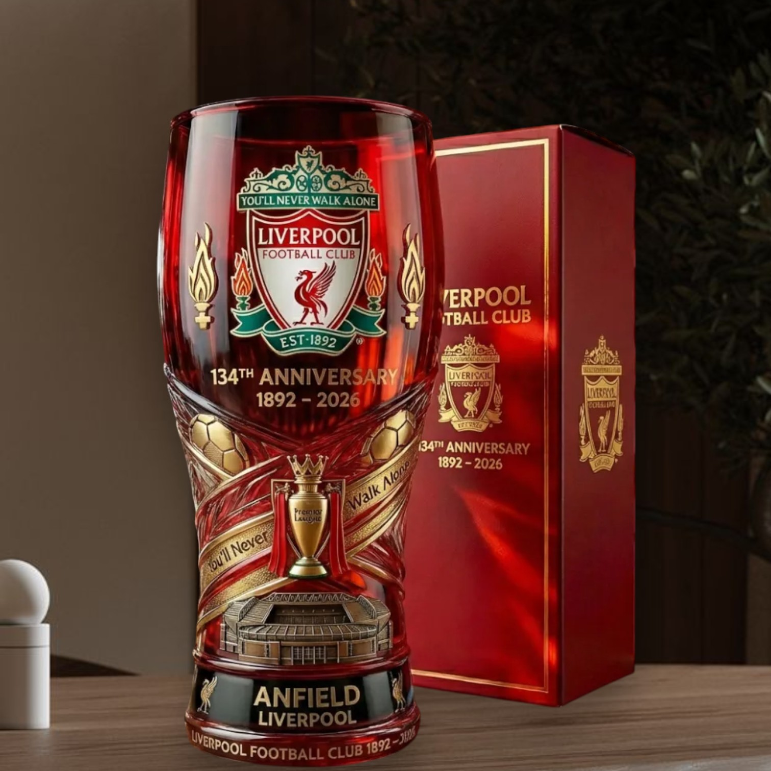 ⚽🍺Liverpool FC 134th Anniversary Commemorative Beer Glass