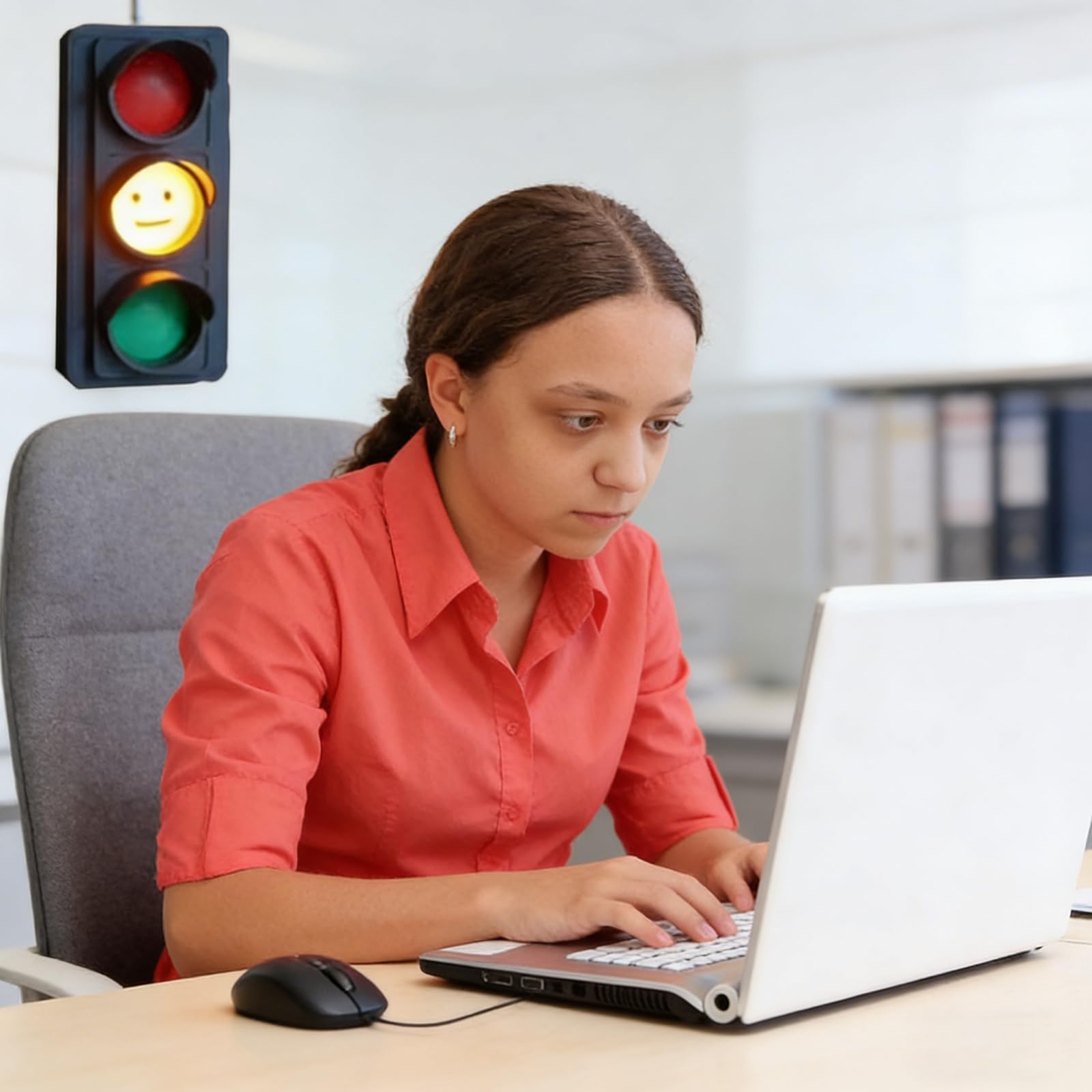 🚦 Social Signal Traffic Light Desk Lamp | Creative Mood Indicator
