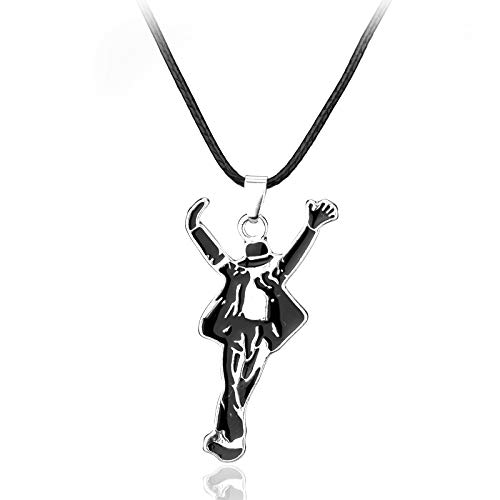 🎤 Iconic Pop Star Silhouette Jewelry Set | Music Fan Necklace & Charm Bracelet