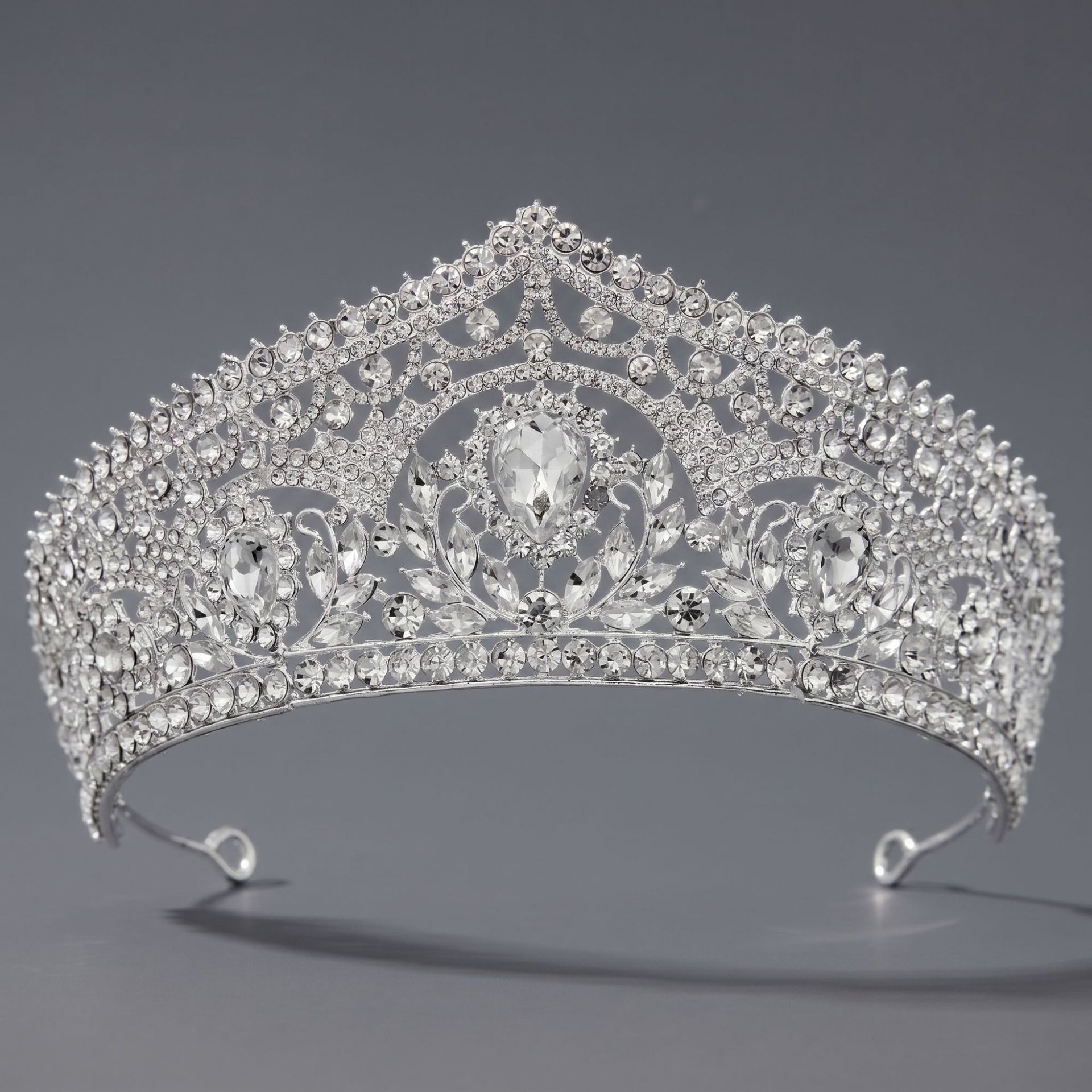 👑Luxury Crystal & Pearl Tiara Crown | Princess Rhinestone Headpiece for Wedding Bride, Birthday Party & Prom Night