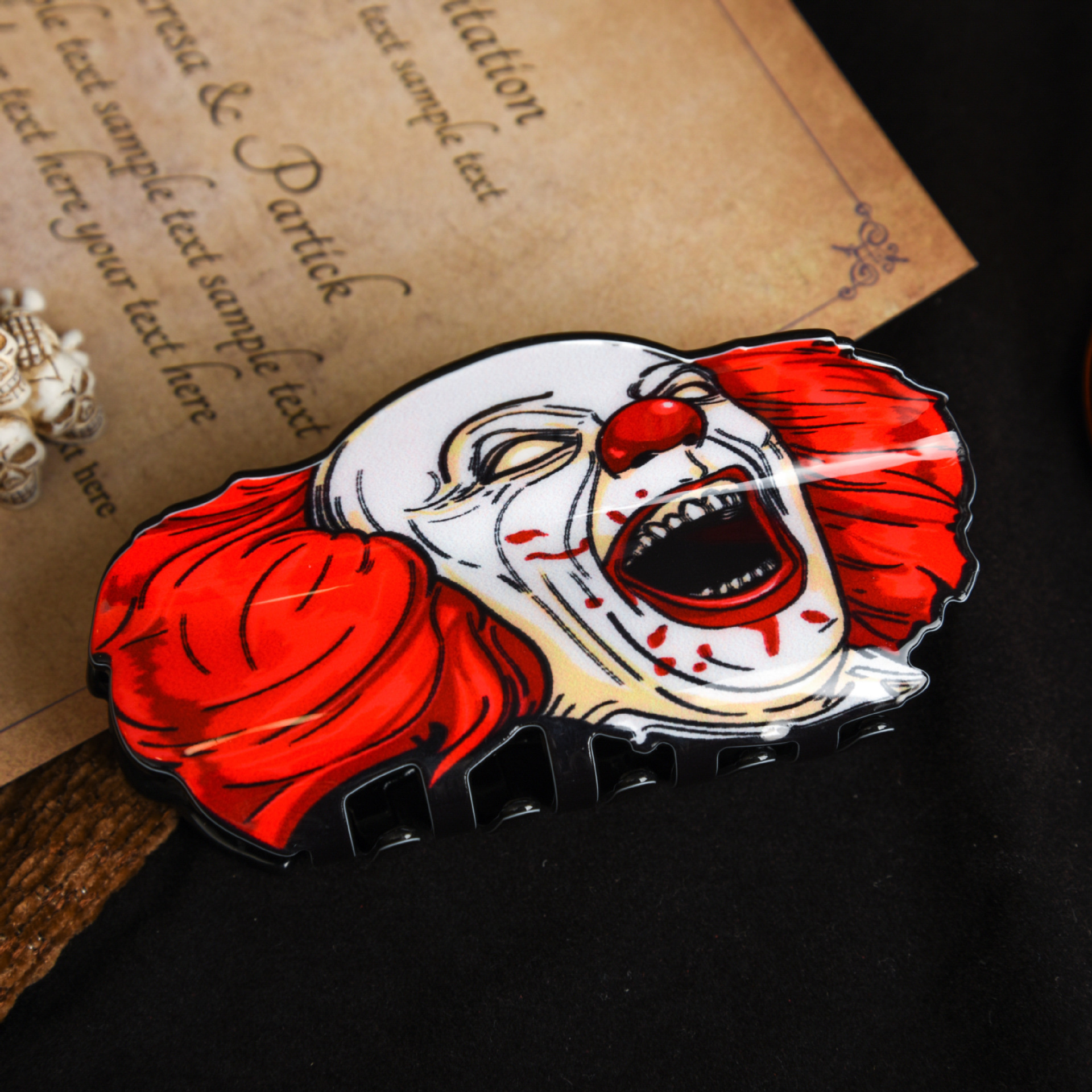 💇Ghost Face Hair Claw Clip
