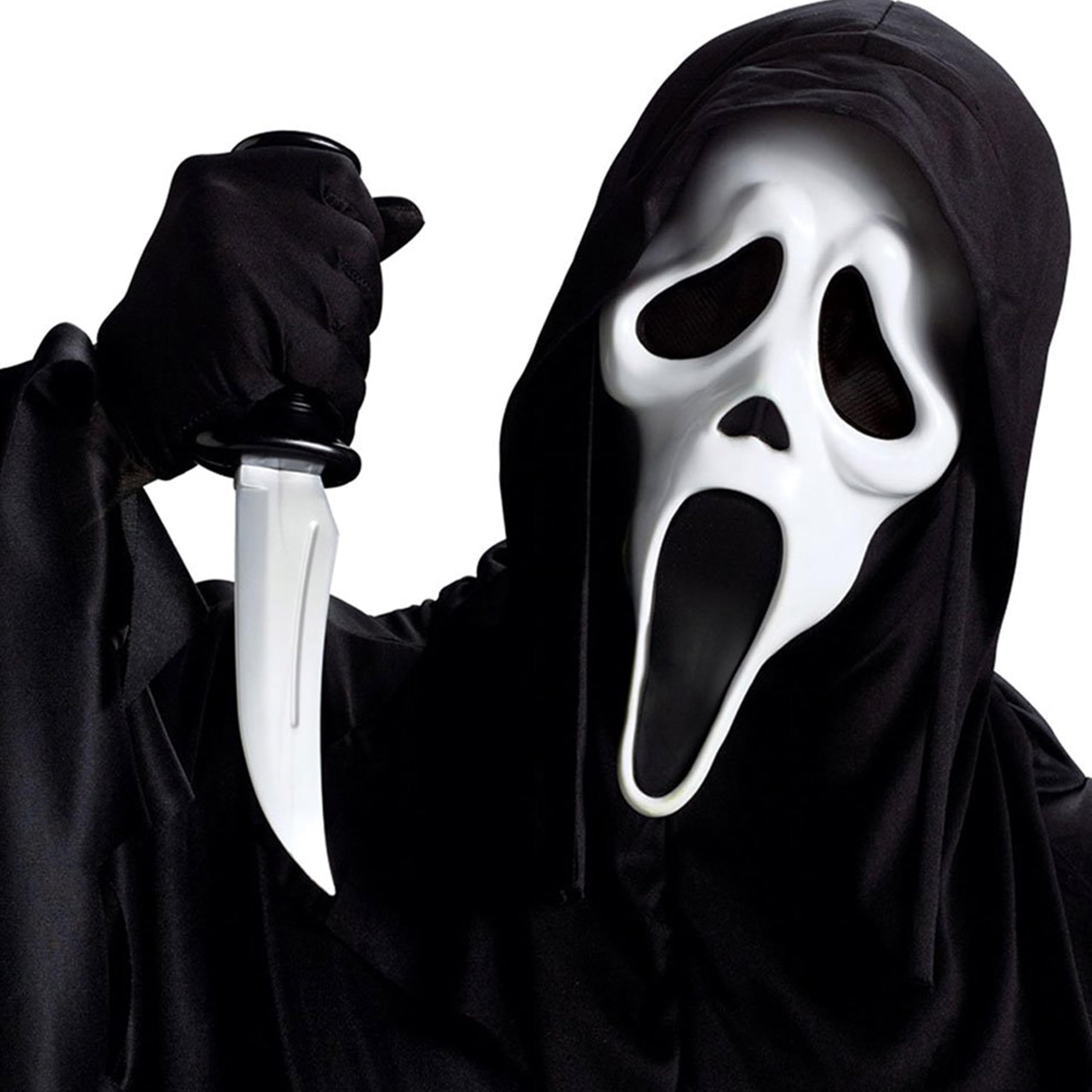 🔪 Scream Ghostface Hooded Mask | Classic Horror Cosplay Costume
