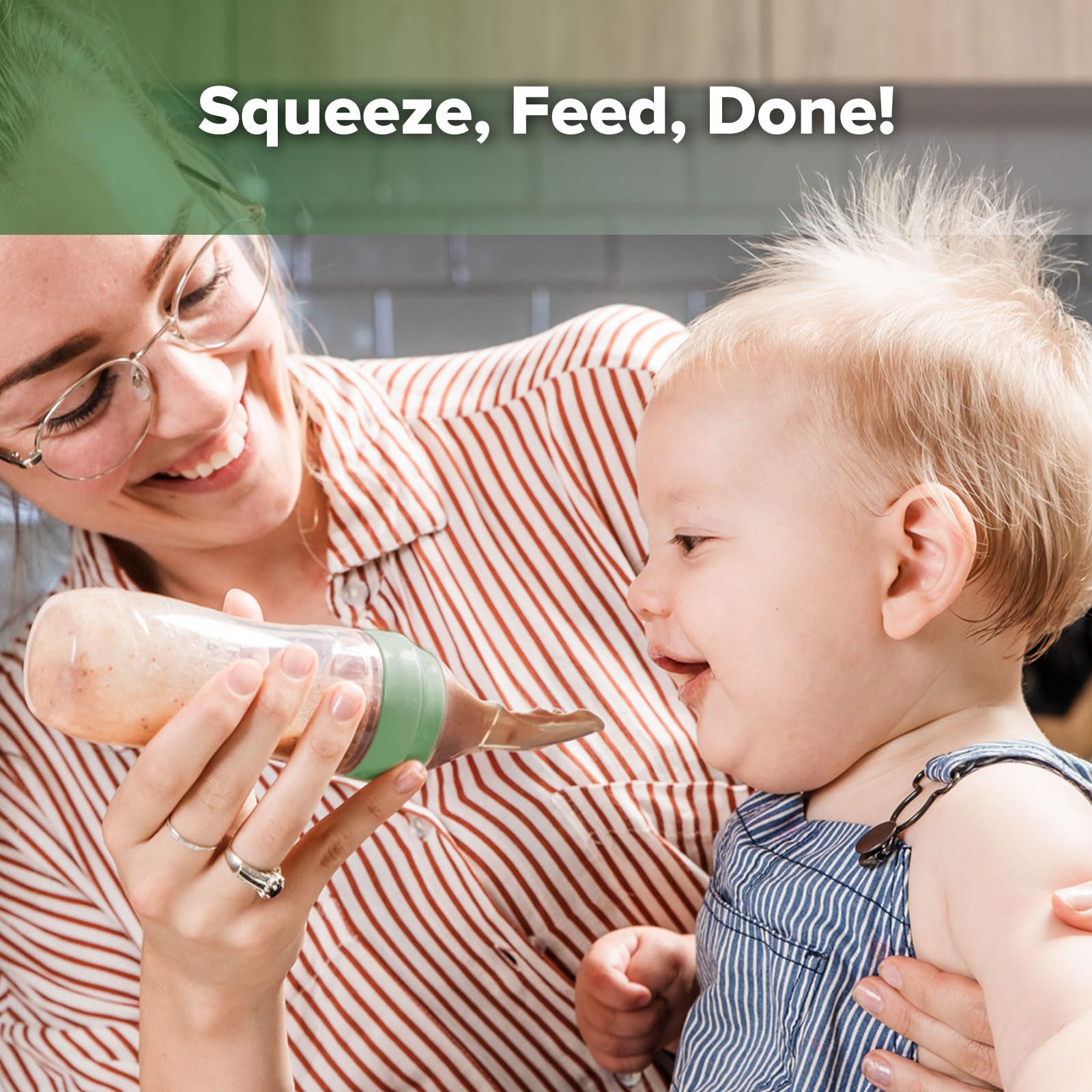 🍼 Baby Silicone Spoon Feeder Bottle | Squeeze Feeding Bottle for First Solids