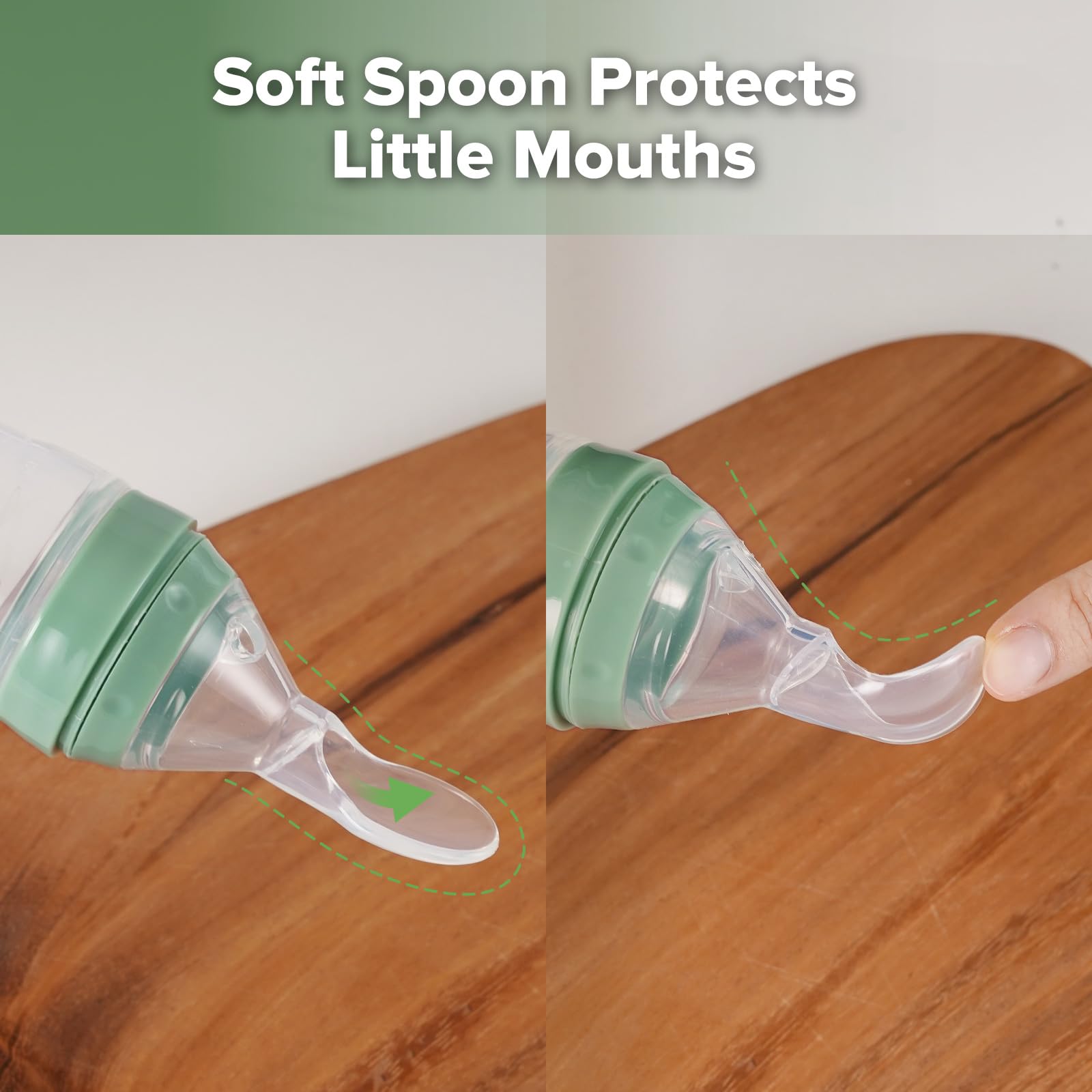 🍼 Baby Silicone Spoon Feeder Bottle | Squeeze Feeding Bottle for First Solids