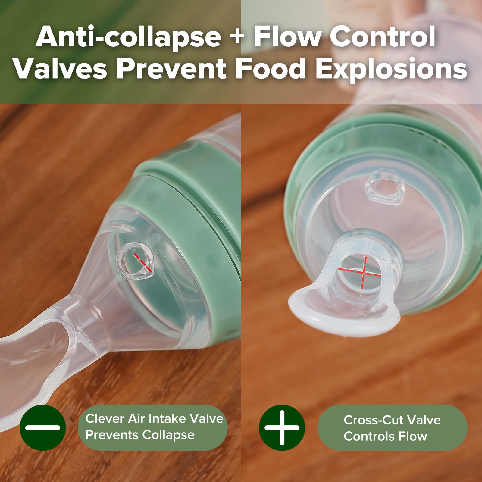 🍼 Baby Silicone Spoon Feeder Bottle | Squeeze Feeding Bottle for First Solids