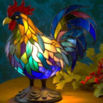 Retro Stained Glass Animal Night Lights – Tiffany-Style Lamps for Cozy Magical Vibes ✨🦁🐉